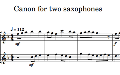 Canon voor twee saxophones