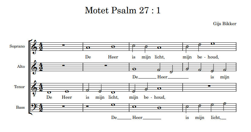 Motet Psalm 27 vers 1